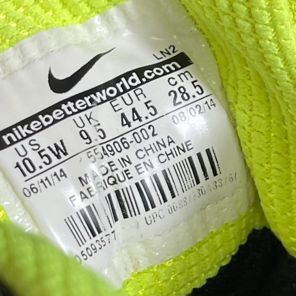 Nike Lunar Bandon II 554906-002 Golf Shoes Black Volt Sneakers Men's 10.5 W